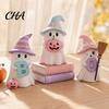 Unique Halloween Holiday Gifts 3Pcs Pink Ghost Figurines, Cute Spooky Resin Desk Decor with Pumpkin Boo Letter Ornaments BOO Letter, Sweet Tabletop