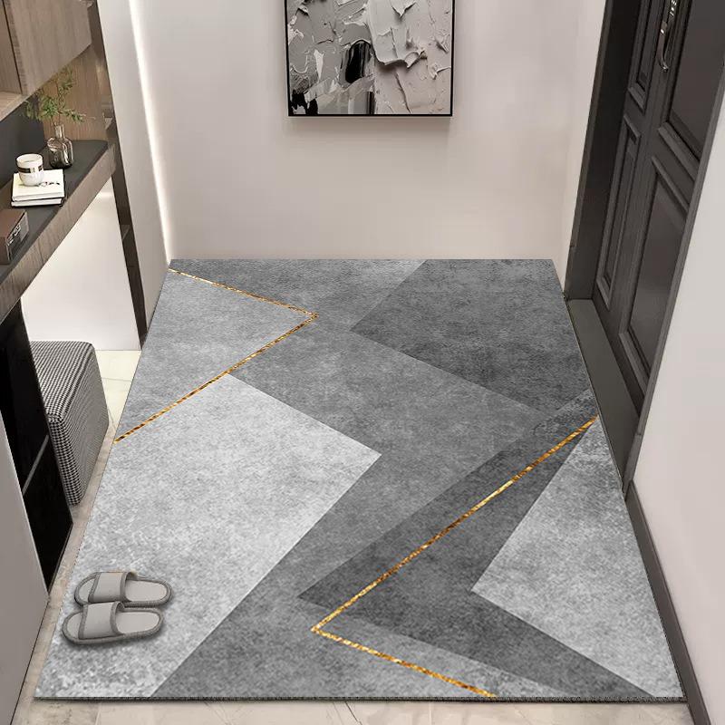 Nordischer Luxusdruck Großer Teppich Design Rutschfester Teppich für Wohnzimmer Schlafzimmer Weiche Bodenmatte Heimdekoration Klassisch Schön