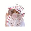 Fisherman's Hat Women's Summer Cycling Sunshade with Face Veil Wide Brim Outdoor Full Protection Breathable