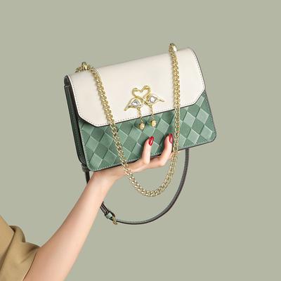 Tasche Damen Umhängetasche Leder Damen Tasche Kleine Schultertasche Fortgeschrittene Taschen Kette Kleine Quadratische Tasche
