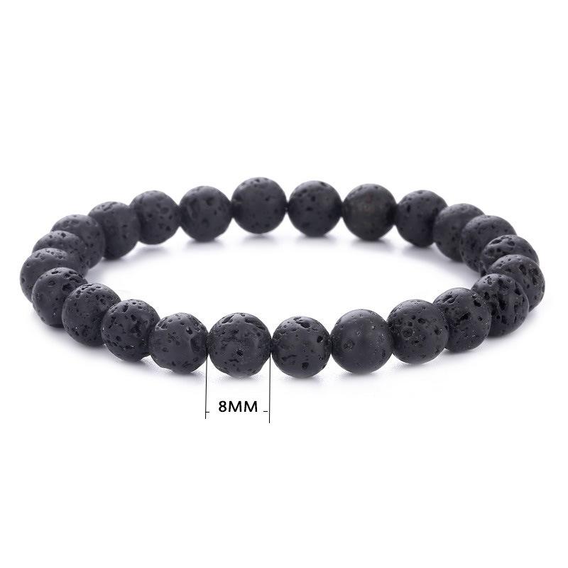 Obsidian Bracelet for Men and Women Couple Student Personalized Hand Zircon Beads Tiger Eye Volcanic Stone Bracelet