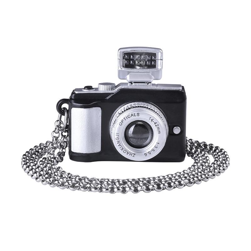 Vintage Camera Pendant Necklace Punk Jewelry for Women Man Light Glowing Chains Jewelry Accessory