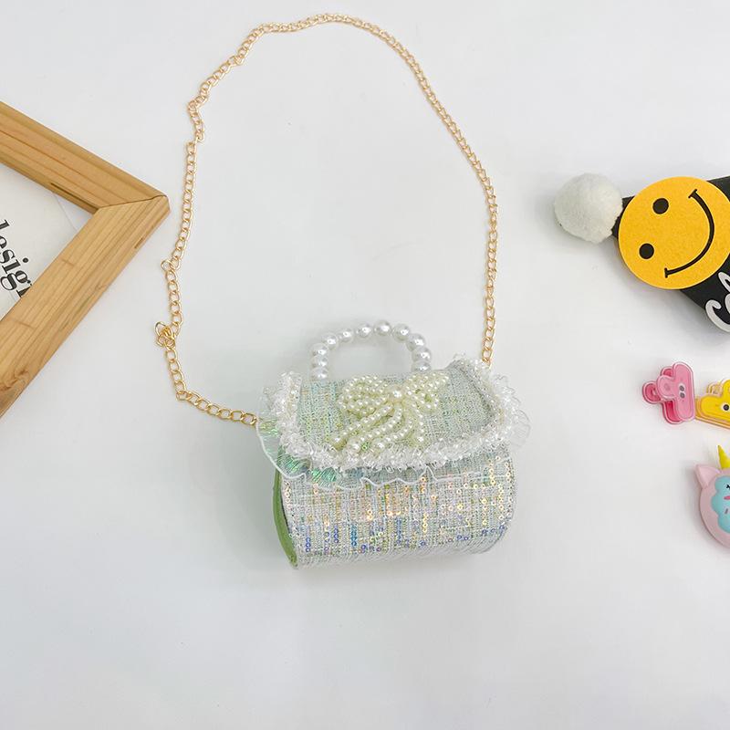 Childish Adorable Princess Bag - Girl's Handbag with Money Compartment and Accessories - Bow Crossbody Bag