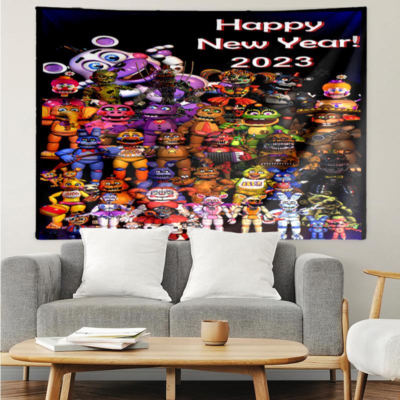 Five Nights At Bears Horror Tapestry Hanging for Bedroom,Livingroom, Playroom,Decor Art Room Wall Tapestry Holiday and Birthday Gifts