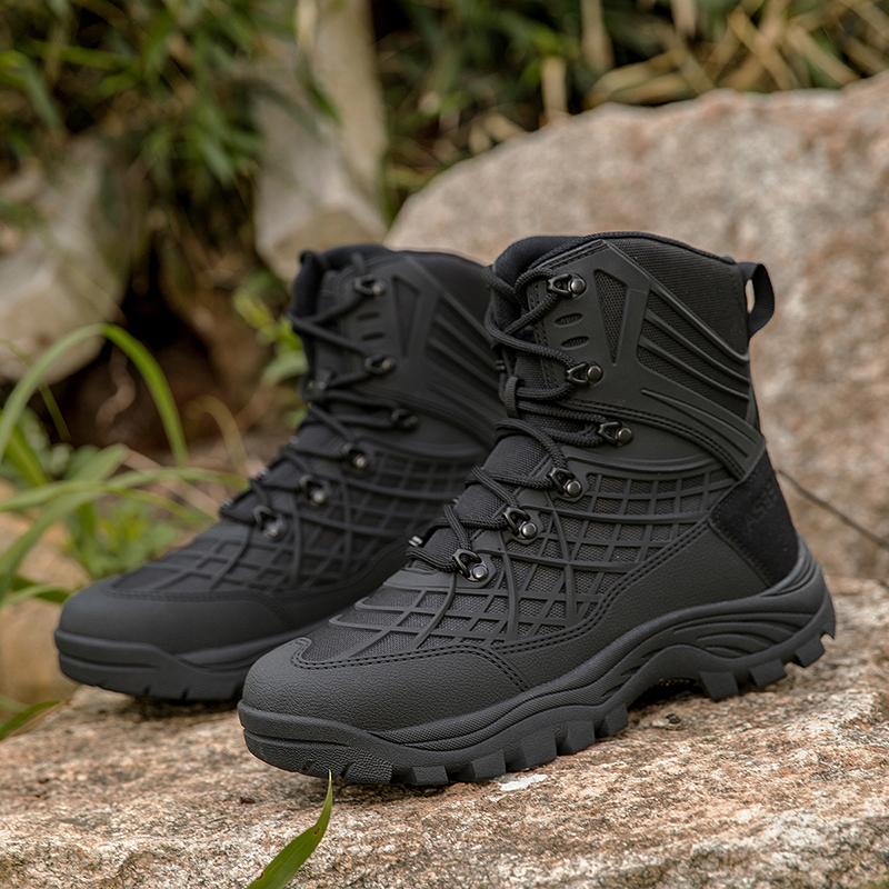 Fashion Men Tactical Boots Lace Up Military Army Boot Unisex Work Hiking Shoe Desert Waterproof Brand Climbing Shoe Male Ankle Size Plus