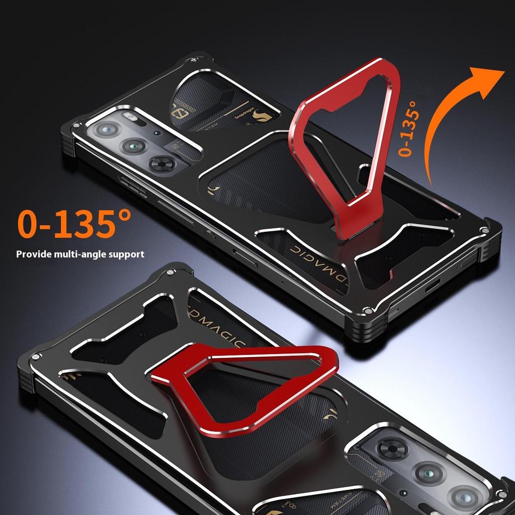 Metal Case for ZTE Nubia RedMagic 10S Pro+ 5G/10S Pro 5G/10 Pro+ 5G/10 Pro 5G/9S Pro+ 5G/9S Pro 5G/9 Pro+ 5G/9 Pro 5G Kickstand Cover