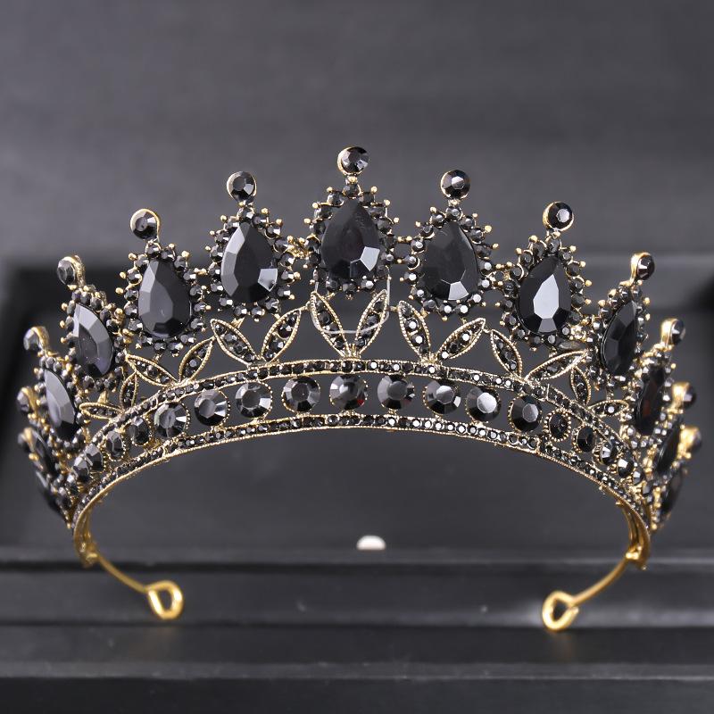 Baroque Birthday Crown Hair Accessory High End Travel Photography Crown Headwear Halloween Bun Hair Band Accessory