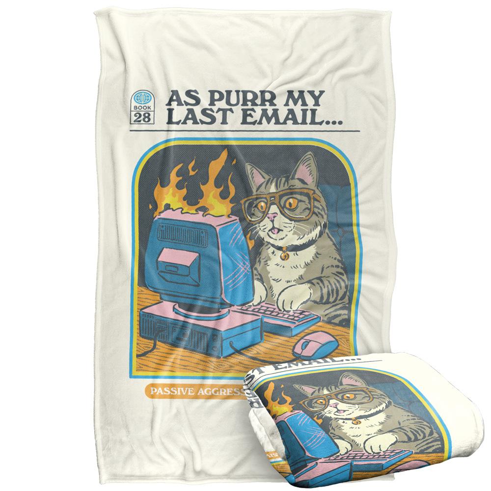 Steven Rhodes As Purr My Last Email Soft Touch Blanket