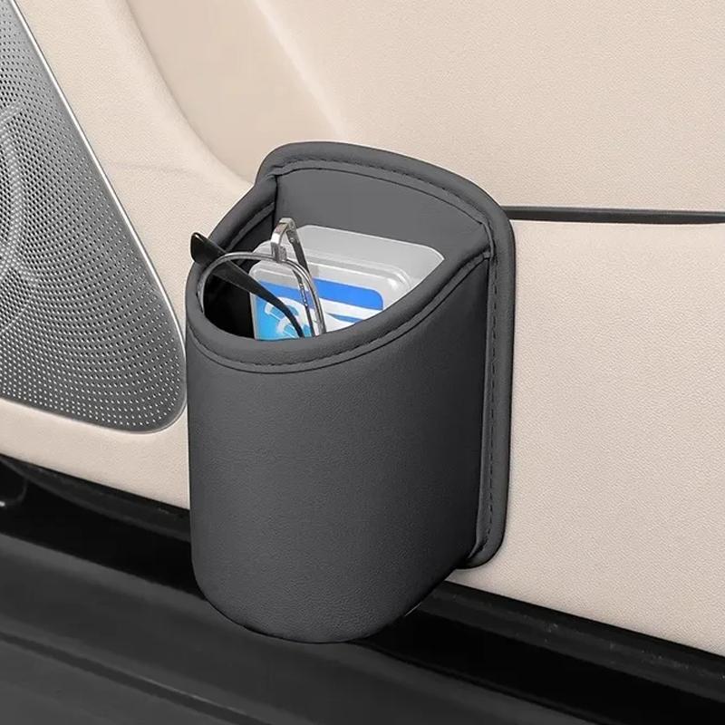 SEAMETAL Umělá kůže Držák na nápoje do auta Klip na pohár na vodu do vozidla Multifunkční úložný box Doplňky do interiéru auta