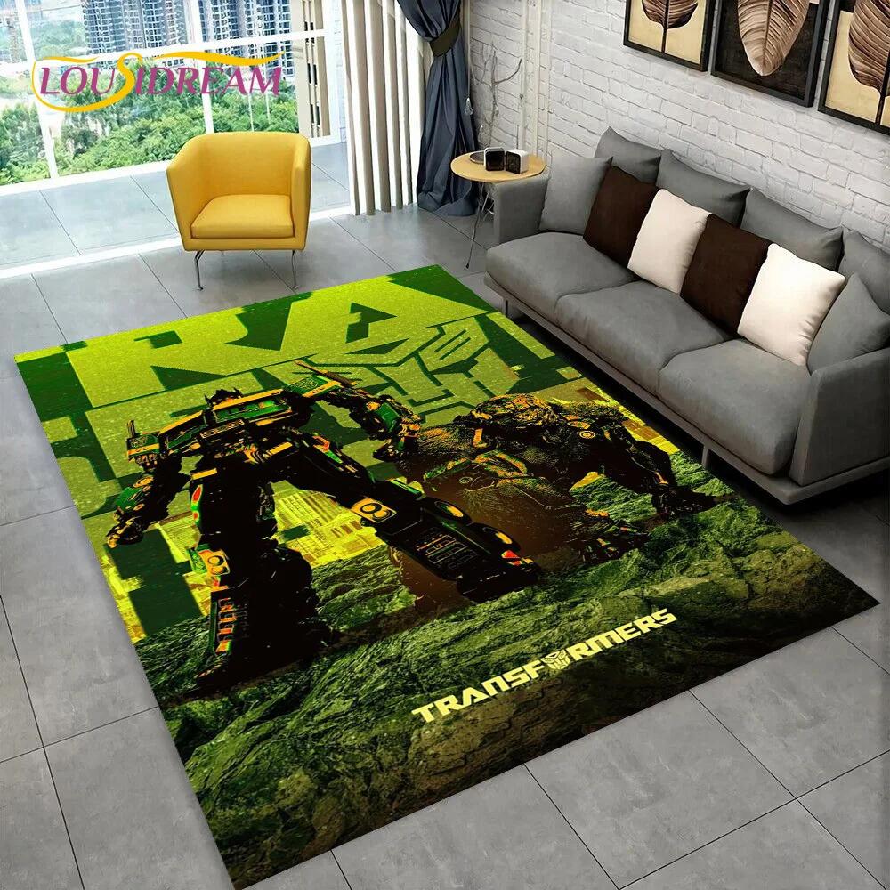 3D Transformers Cartoon Autobots Carpet Rug for Home Living Room Bedroom Sofa Doormat Decor,Kid Area Rug Non-slip Floor Mat Gift