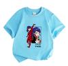 Kids Boys Girls 100% Cotton Crew Neck Short Sleeve T-Shirt, Cute Cartoon Ladybug Anime Character Print Casual Soft Tees for Daily Wear Outing Gift for