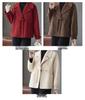 Spring & Autumn Wool Lapel Coat for Middle-aged Women