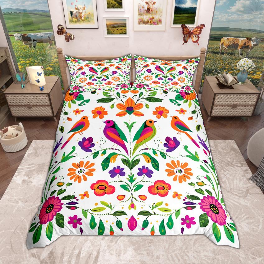 Homewish Cardibal Bird Hummingbird Duvet Cover Set 2Pcs/3Pcs Merry Christmas Bedding Wild Animal Wildlife Quilt Cover Set