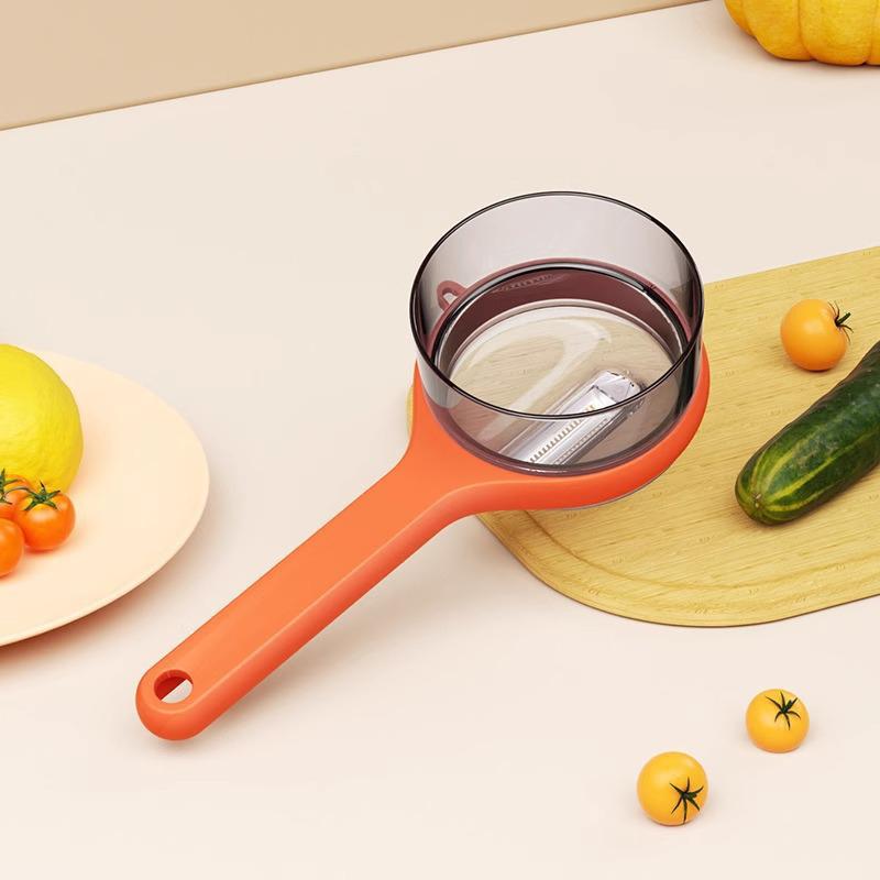 Peeler With Storage Box Fruit And Vegetable Peeler Double-sided Stainless Steel Multi-functional Peeler Suitable For Kitchen