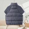 Fashion Knitted Stitching Stand-up Collar Vest Women Autumn Winter Short Warm Loose Sleeveless Ladies Waistcoat Coat