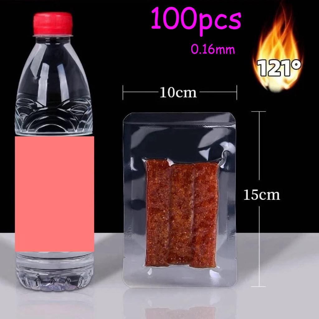 100pcs Vacuum Sealer Bags, Vacuum Airtight Compression Bag, Transparent Food Packaging Bag, For Kitchen Meat,Fruit And Vegetable