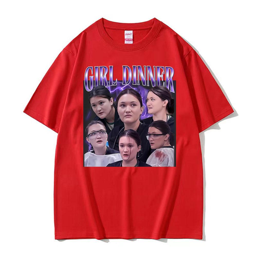 Dr Trinity Santos Vintage Girl Dinner T Shirts Unisexs Clothing Fashion Vintage Classic Tshirt Summer High Quality Loose T Shirt