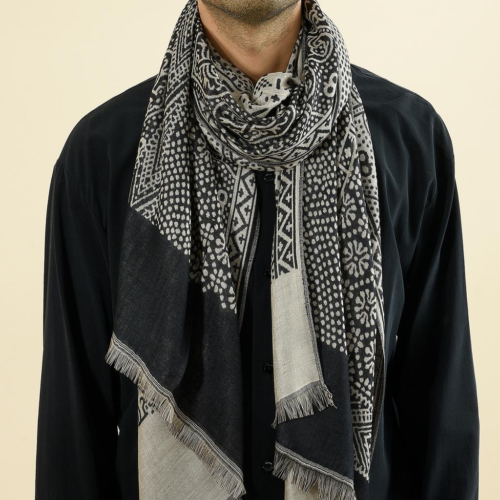 Hot Paisley Design Men Scarf Cotton Linen Ethnic Men's Scarves Male Brand Winter Pashmina Fringed Long Shawl
