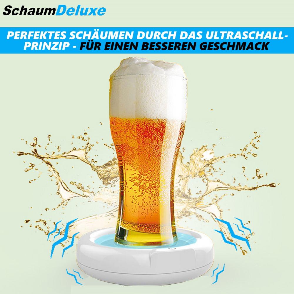 SCHAUMDELUXE Beer Frother Electric Beer Sparkling Milk Frother USB White