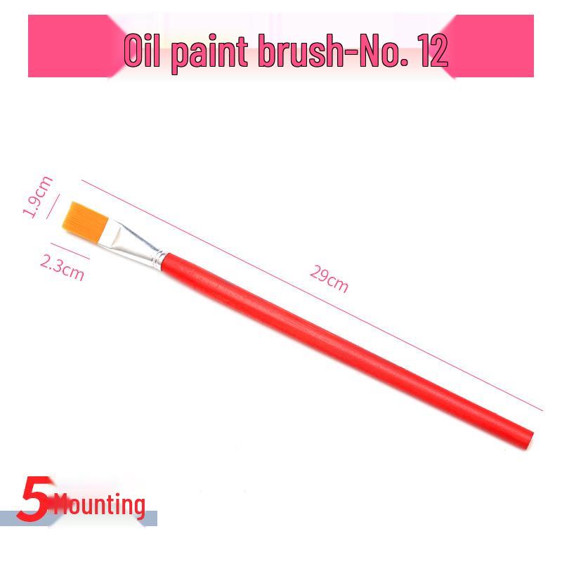 Flat Head Nylon Hair Touch-up Paint Brush for Art and Industry