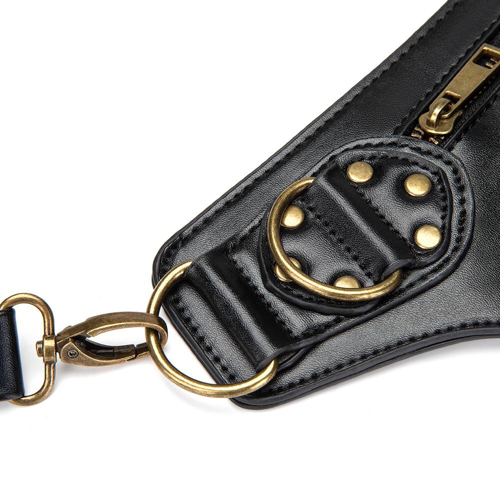 Chain Bag Women's Small Bag Steampunk Retro Motorcycle Bag Women's Shoulder Messenger Bag Women's Waist Bag