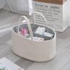 Baby Diaper Organizer Bag Woven Cotton Caddy Bag Multipurpose Bag Category Placement Basket