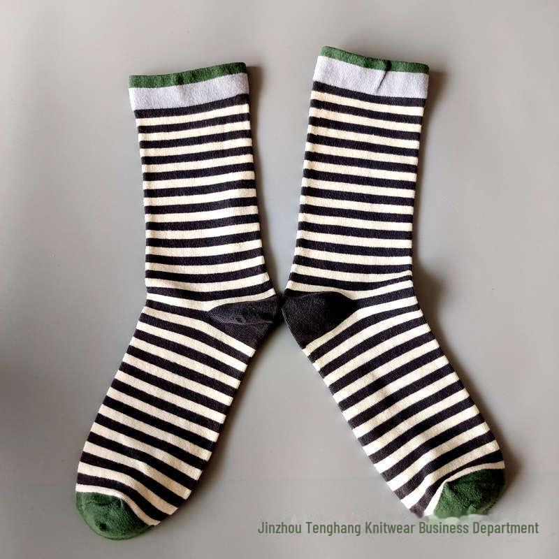 Șosete la modă cu pictură în ulei franceză: Șosete de vițel colorate, cu tub mediu-înalt, de nișă, la modă pentru femei