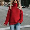 2026 Autumn/Winter Women's Thick Yarn High Neck Long Sleeve Knit Pullover Sweater