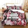 Neues Attack On Titan Bettwäsche-Set Einzelbett Twin Full Queen King Size Attack On Titan Bett-Set Kinder Kinderzimmer Bettdeckenbezug-Sets