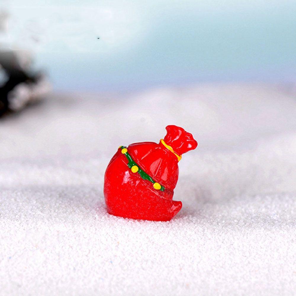 Miniature Landscape Model Cute Christmas Decoration Santa Claus Figurine Xmas Gift Bag Ornament