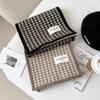 Elegant Women’s Winter Scarf Thick Knit Fashionable Houndstooth Soft Windproof Warm Black White Beige Brown Casual and Stylish