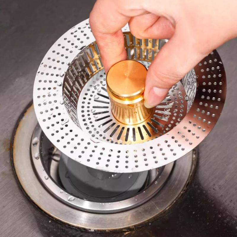 1 ks filtr do dřezu s odrazným jádrem - prevence zápachu a úniků, filtr do odpadu pro myčku nádobí, protizamačkávací sítko