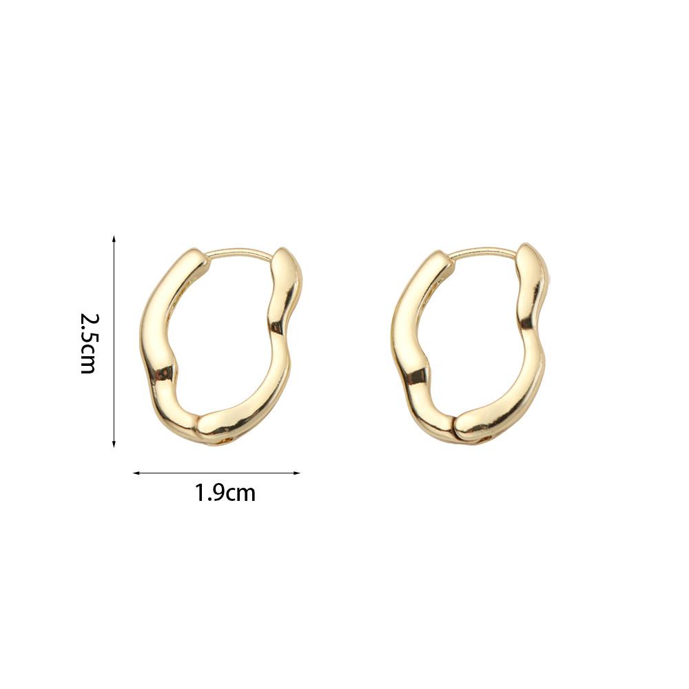 Prevent Allergy Irregular Geometric Earrings Temperament Wave Earrings  Fashion  Accessories