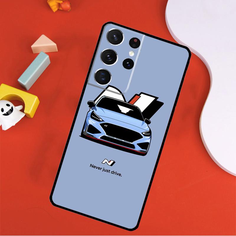 blue car I30N Phone Case For Samsung Galaxy S25 Ultra S9 S10 S20 S21 FE S22 S23 S24 Plus S24 Ultra Cover
