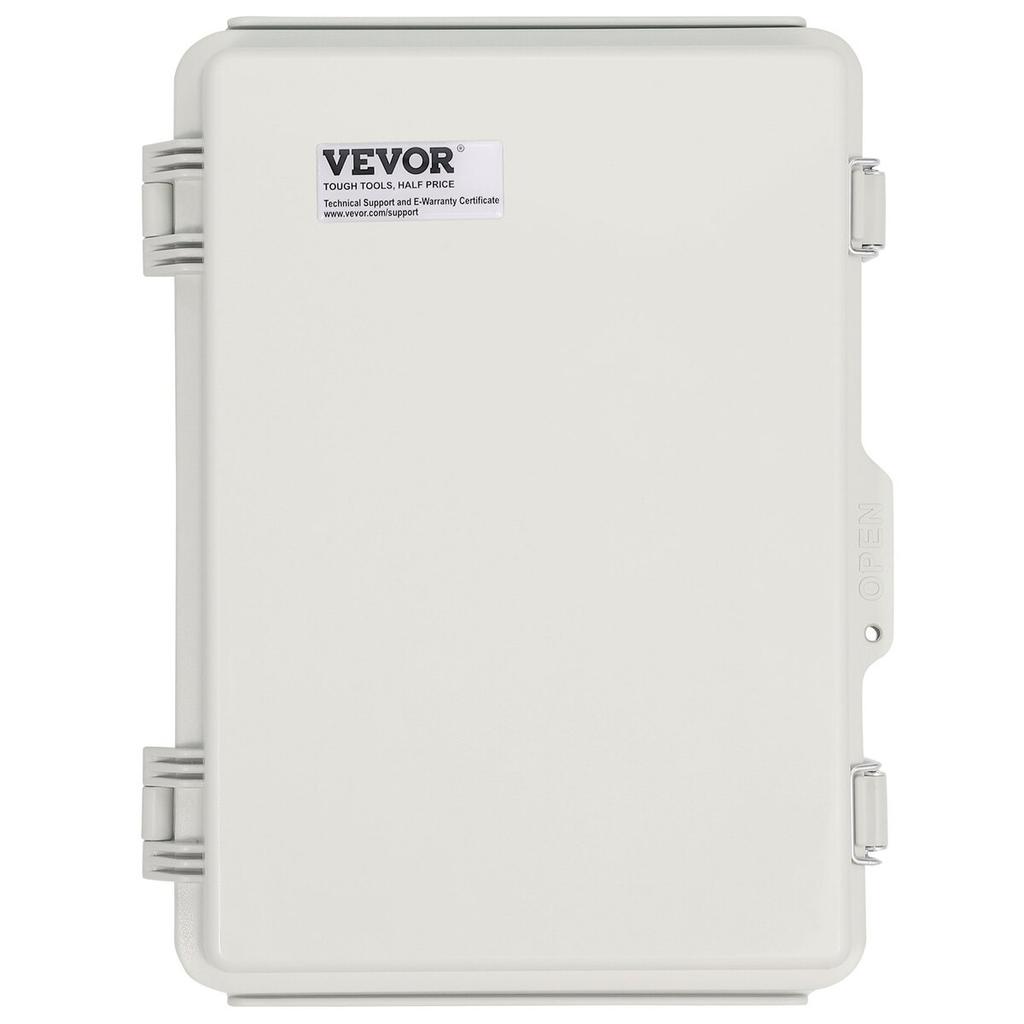 Outdoor Electrical Junction Box, 11.81 x 7.87 x 7.08 in, ABS Plastic Electrical Enclosure Box with Hinged Cover Stainless Steel Latch, IP67 Dustproof