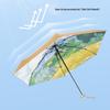OEING Oil Painting Compact Titanium Pocket Umbrella