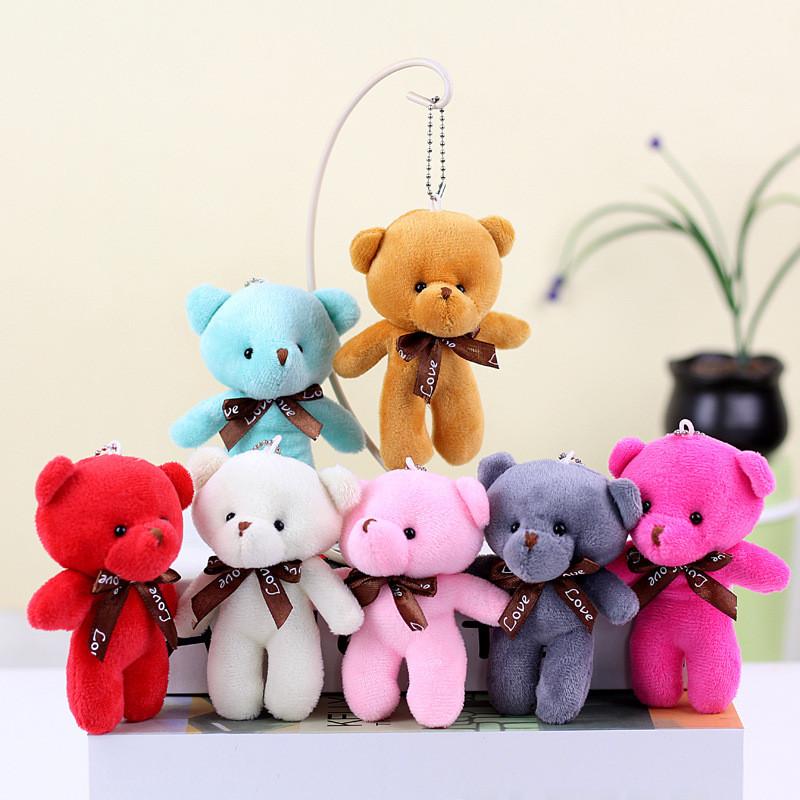 Adorable Teddy Bear Plush Toy Keychain Soft Stuffed Animal Doll Cute Gift