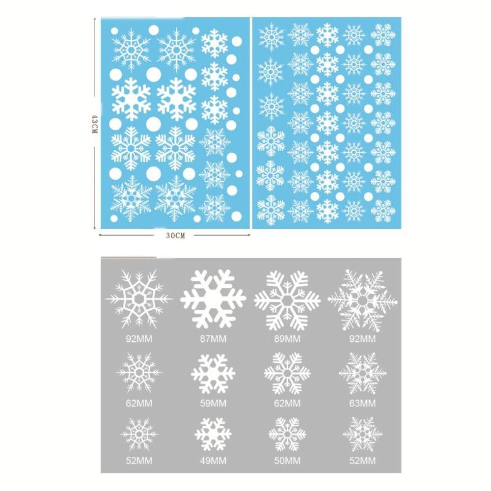 Snowflake Electrostatic Snowflake Sticker Anti-collision Reusable Snowflake Window Sticker PVC Xmas Glass Sticker Home Decals