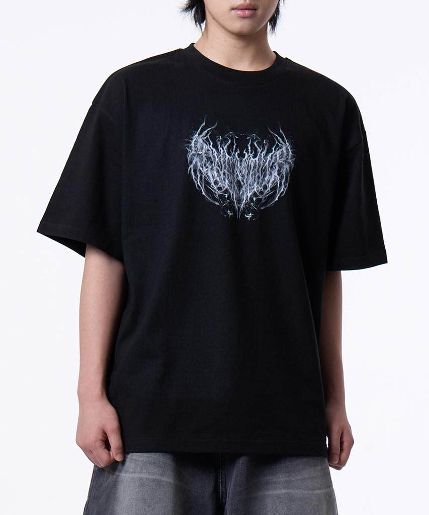 Denawo Cross Logo Oversized T-Shirt (Black)