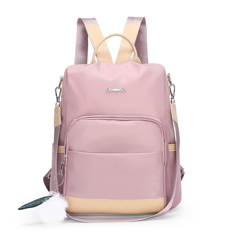 Schoolbag backpack women's new Korean version large capacity Oxford cloth college schoolbag leisure shopping travel backpack
