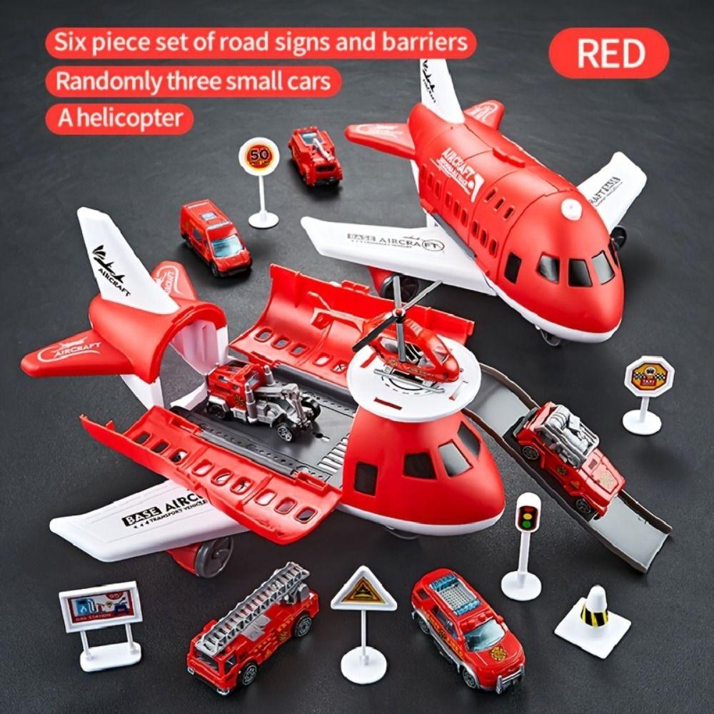 Aircraft Model Inertial Airplane Model Storage Passenger Deformation Airplane Toy  Christmas Gift