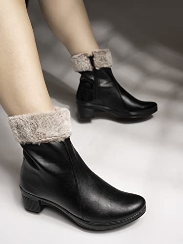 Shoetopia Women S Flat Boots 6 UK чёрный