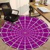 1pc Spider Web Office Round Area Rug, Indoor Mat Suitable ForOffice, Under Office Chairs Bedroom Living Room Home Decor, Room Decot077