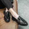 New Round Toe Lazy Shoes, Outdoor Flat Bottomed Casual Leather Shoes, Business Shoes