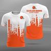 Men American Football 3D Print Sports T-shirt Red White Gradient Drip Paint Graphic Short Sleeve Quick Dry Breathable Fan Jersey Tops