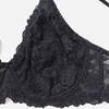Women's Large Size Lace Underwear Translucent Push-up Bra Ultra-thin Breathable Lingerie CD Cup Large Breasts