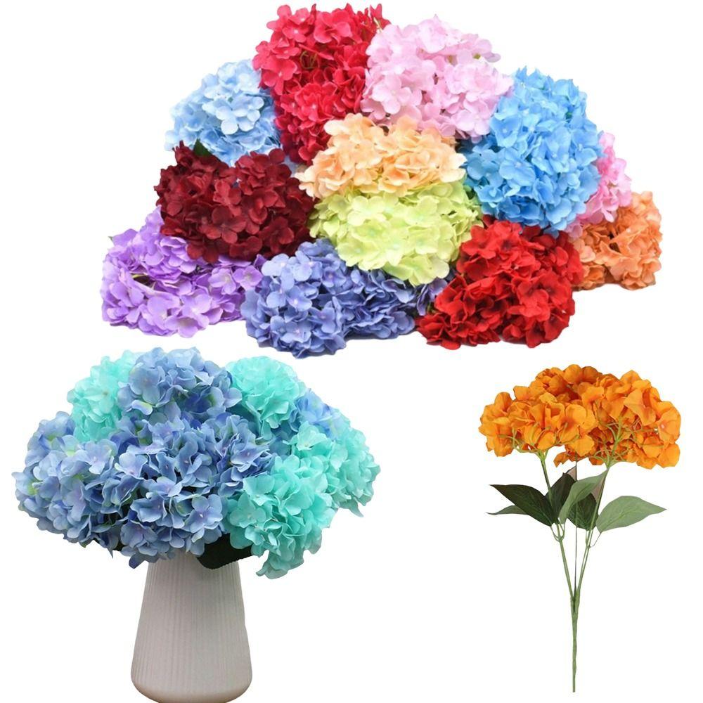 Bride Bouquet Artificial Rice Ear 6 Fork Simulation Ball Chrysanthemum Party Decoration