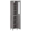 Highboard In Grey Sonoma 34.5 X 34 X 180 Cm Engineered Wood
