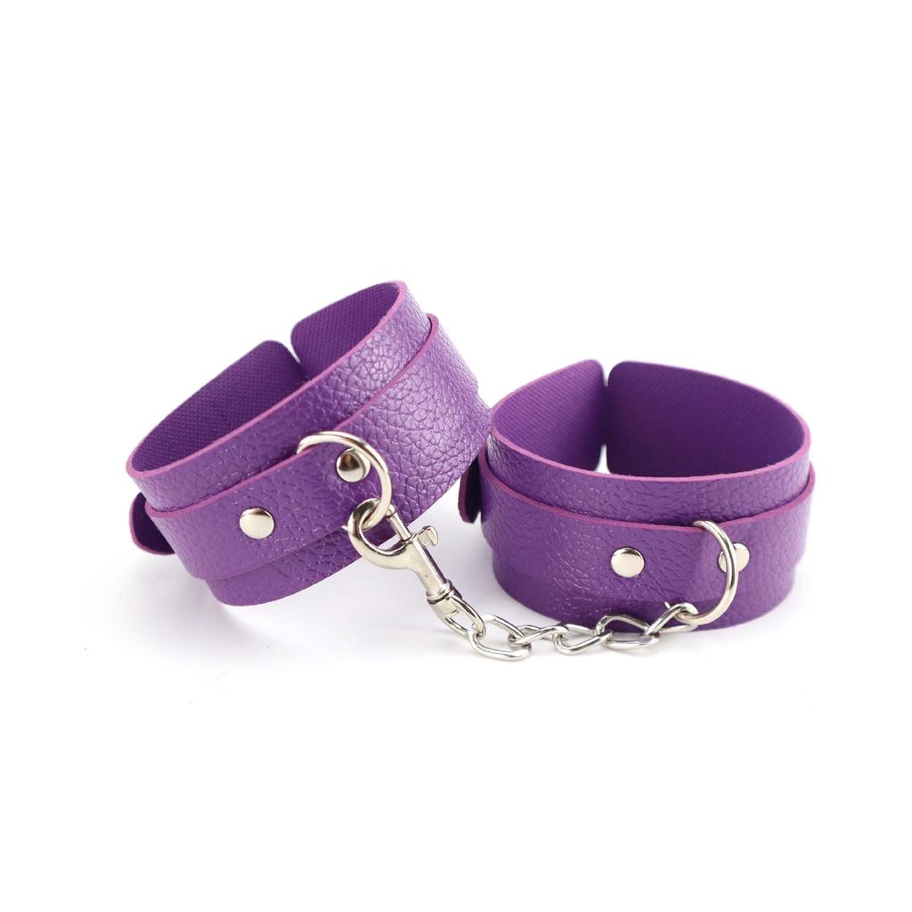 Puppy Leather Handcuffs and Ankle Restraints SM Adult Set