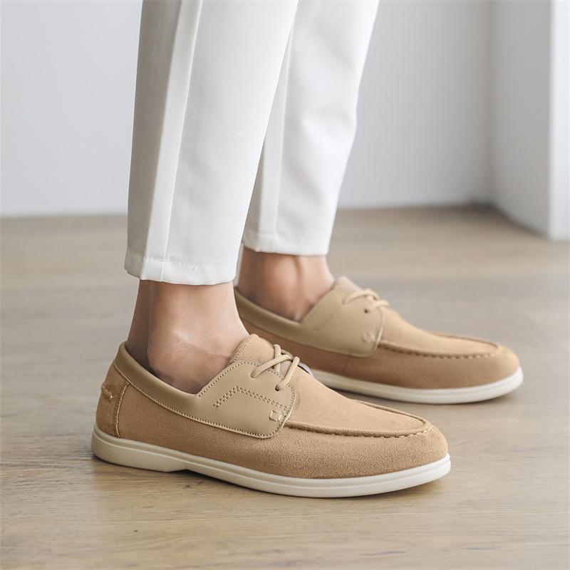 

New men s casual shoes low-top lace-up Doudou shoes spiritual guy men s shoes B-100 45 бежевий
